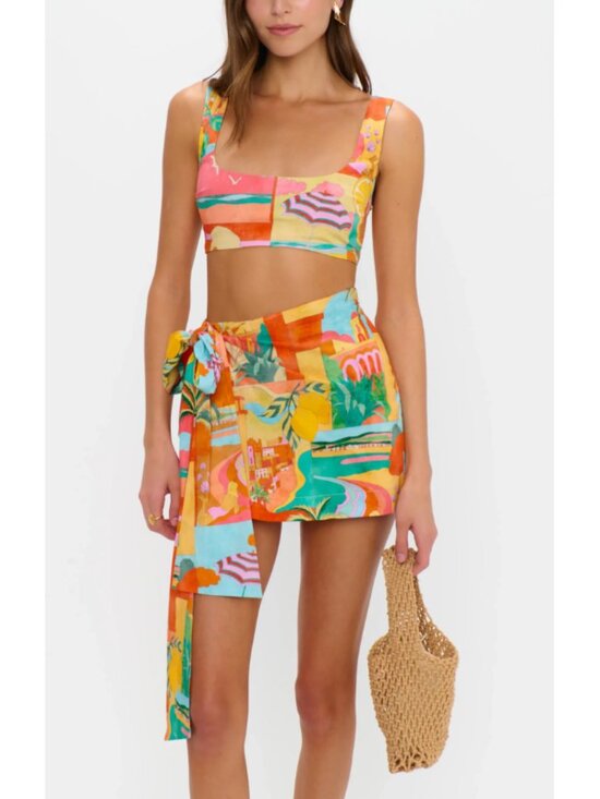 Show Me Your MuMu Dresses & Skirts - Show Me Your MuMu Pisa Top & Iva Bow Skirt in Postcards from Italia